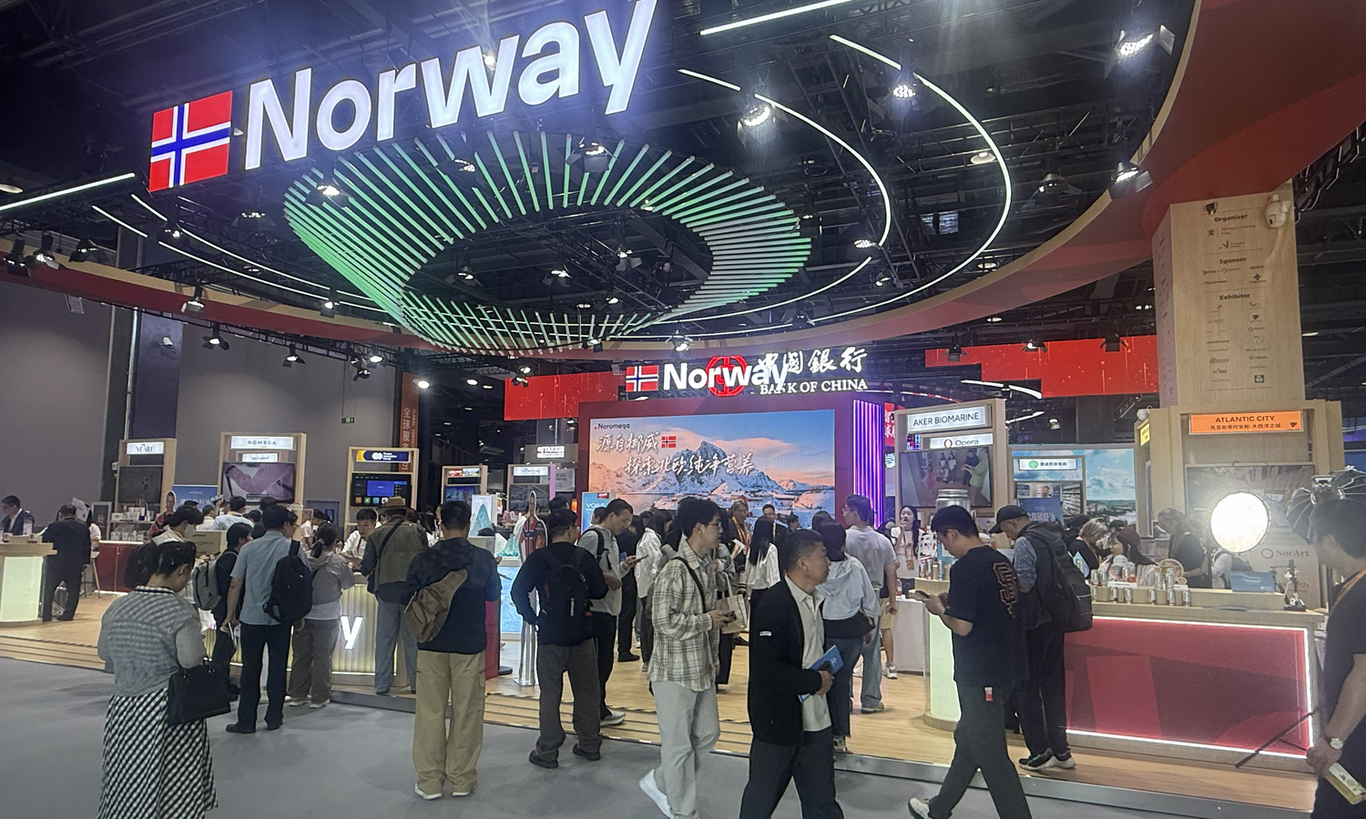 Den norske pavilliongen under Ciftis i Beijing hadde den beste plasseringen under messen fordi Norge var æresgjest i år. 